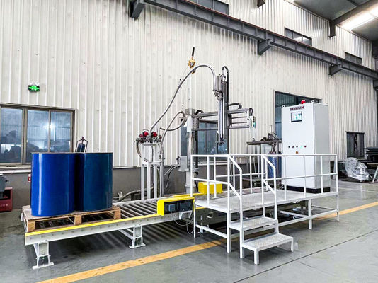 Semi-Auto Pallet Filling Machine 200L Drum 1000L IBC for Oil Chemical Industries Electric Engine Motor Gear PLC Bearing